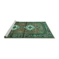 thumbnail image 2 of Ahgly Company Machine Washable Indoor Rectangle Persian Turquoise Blue Traditional Area Rugs, 5' x 8', 2 of 4