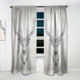 thumbnail image 2 of Designart 'Beautiful and Wild Deer IV' Farmhouse Curtain Panel, 2 of 5