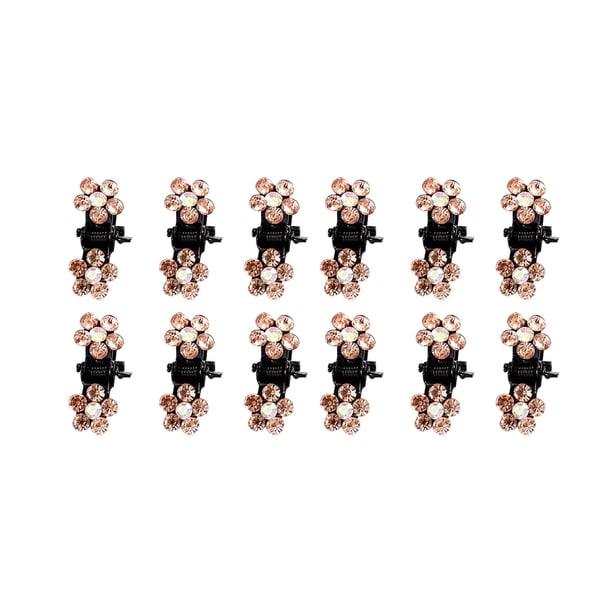 Pinzas para el cabello para mujeres, pinzas para peinar, pinzas para el cabello para niñas, pinza lateral con diamantes de imitación, pinza pequeña para el cabello, pinza para flequillo simple, pinza