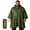 Green, variant on Plus Size Adult Rain Poncho with Hood and Zipper, Poncho Para Lluvia, Tactical Ponchos Adult For Camping, Hiking