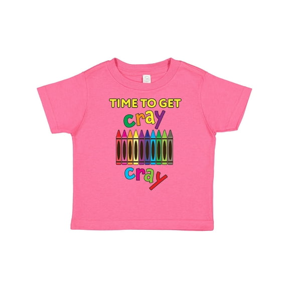 Inktastic Time to Get Cray Cray Crayons Humor Boys or Girls Toddler T-Shirt