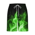 thumbnail image 5 of Mqqzkk Men's Basketball Shorts Casual Workout Gym Athletic Shorts Flame Graphic Print Running Fashion Beach Short Pants, 5 of 5