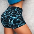 thumbnail image 5 of Yiaed Lightning Print Women's Athletic Shorts Running Shorts Sporty Short High Waisted Elastic Workout Shorts for Yoga Gym Running & Sports -Medium, 5 of 8