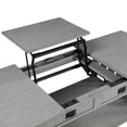 thumbnail image 6 of Clairemont Hidden Lift Shelf Solid Wood Coffee Table, Antique Gray, 6 of 8