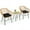 Black, variant on Aimee Lii 3 Pieces Rattan Furniture Set with Cushioned Chair Table, Outdoor Patio Furniture, White