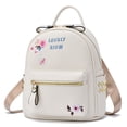 thumbnail image 1 of Sac à Dos Mini pour Femmes Mode Simple Fleur Sac de Jour Décontracté Sac à Dos en Similicuir, 1 of 10