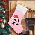 thumbnail image 5 of Coolnut Personalized Christmas Stockings 17.7 inch Customized Christmas Monograms D Pink Xmas Stockings Socks Fireplace Hanging Stockings for Family Christmas Decoration, 5 of 6
