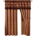 thumbnail image 2 of Chezmoi Collection Sedona 4-Piece Southwestern Wild Horses Window Curtain Set, Russet Brown, 2 of 2