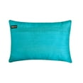 thumbnail image 4 of The HomeCentric Decorative Blue Pack of 2, 12"x26" (30x65 cm) Lumbar Pillow Cover, Silk Beaded & Sequins Oblong Pillow, Geometric Pattern Modern Style - All Eyes on Aqua, 4 of 4
