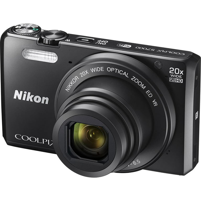 Nikon Coolpix S7000 16 Megapixel Compact Camera, Black - Walmart.com