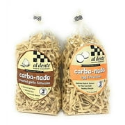 Carba-nada Reduced Carb Fettuccine Pasta Bundle Of Two 10 Ounces Bags: One Egg and One Garlic Roasted Fettuccine