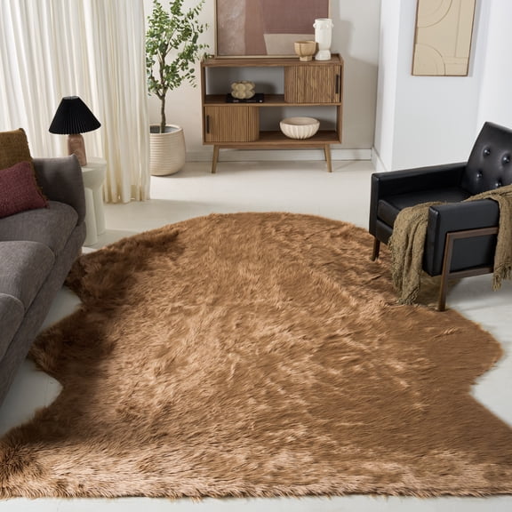 Safavieh Faux Sheep Skin Jadyn Animal Area Rug, Camel, 8' x 10'