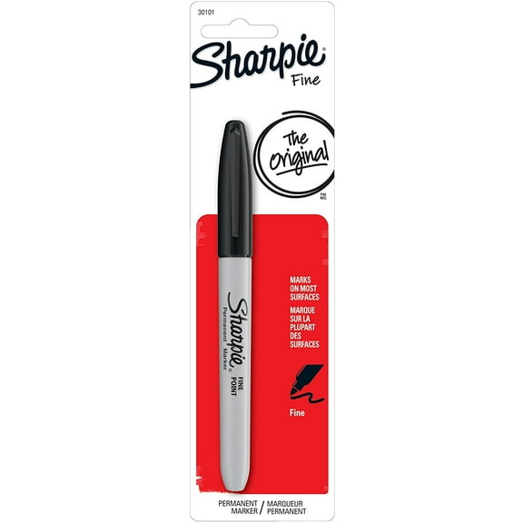 Pack of (3) Sharpie Permanent Marker, Fine Point, Black