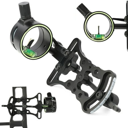 SHARROW Compound Bow Sight 1 Pin .019 Micro Adjustable LED Light Archery Hunting Target