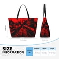 thumbnail image 4 of Easygdp The Red Head Skull Bolsa de Viaje de Playa de Gran Capacidad, Bolsa Tote Perfecta para la Playa, Escapadas de Fin de Semana y Viajes, 4 of 7
