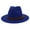 Royal Blue, variant on Men & Women Vintage Wide Brim Fedora Hat with Belt Buckle
