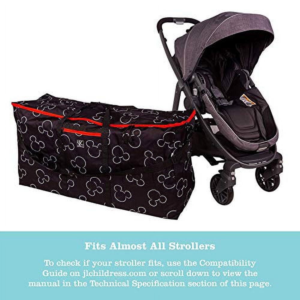 Disney Baby by J.L. Childress Single and Double Stroller Travel Bag, Grey. Mickey. Infant/Toddler