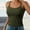 E-356Army Green, variant on FAOWME Women Tanks Tops Sleeveless Suspenders Solid Color Slim Fit Comfortable Camis For Daily Wear Army Green L