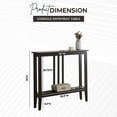 thumbnail image 3 of Kings Brand Furniture Console Table with Lower Shelf for Entryway, Hallway, Living Room (Espresso), 3 of 8