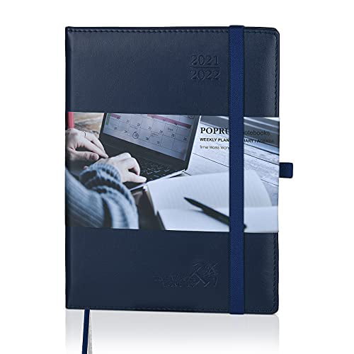 Inner Pocket Monthly Expense & Notes Agenda 2022 with Hourly Time Slots Burgundy POPRUN 2022 Planner Weekly and Monthly 6.5 x 8.5 Hardcover 