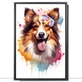 thumbnail image 2 of Shetland Sheepdog Dog Canvas Wall Art,Pet Canvas Painting Puppy Artwork,Colorful-Watercolor Original Artwork Print For Bedroom, Bathroom Wall Art decor, 2 of 6