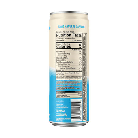 BUM ENERGY BLUE SNOW CONE ENERGY DRINK, 112 MG NATURAL CAFFEINE, 12 FL OZ CAN