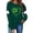A1017 Green, variant on St. Patrick's Day Sweatshirt for Women Watercolor Shamrock Graphic Crewneck Long Sleeve Ribbed Cuffs Loose Fit Festive Clothes Pullover Top