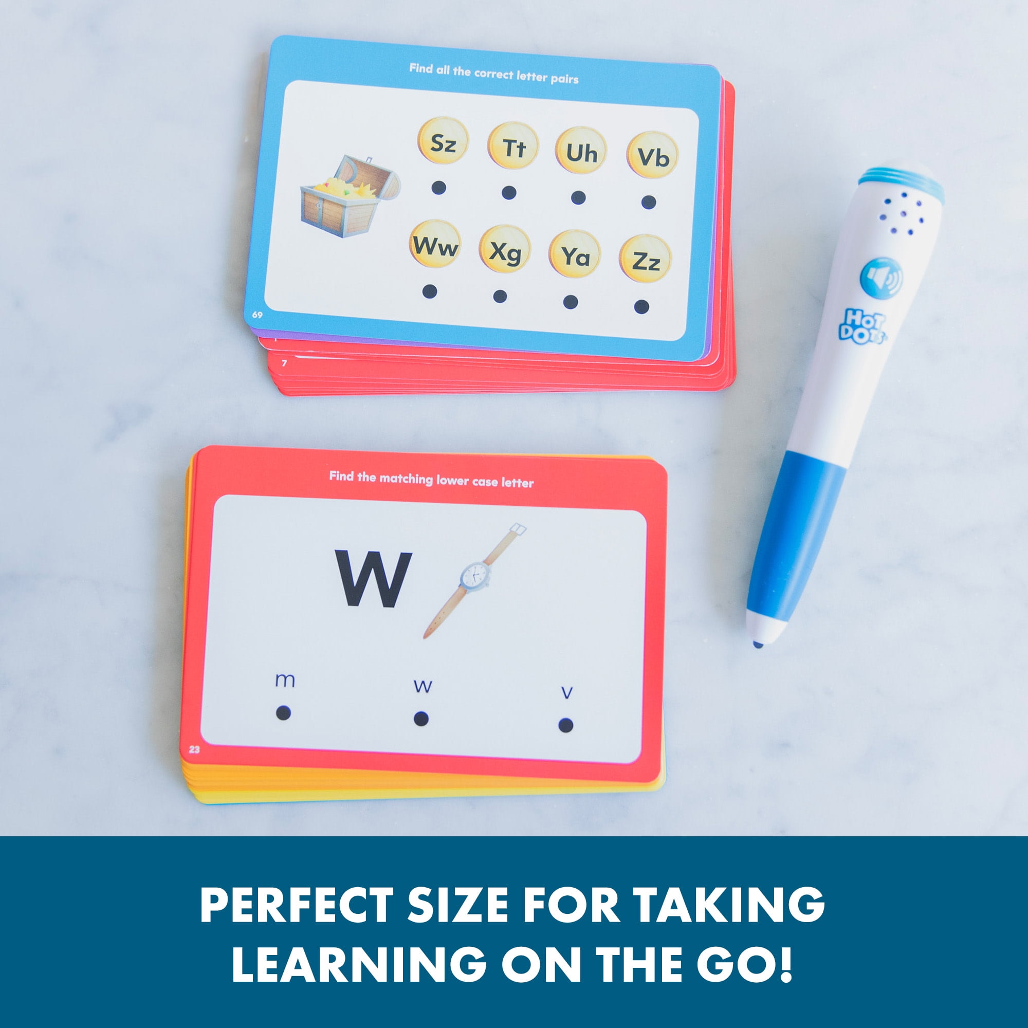 Educational Insights Hot Dots Alphabet Flashcard Set with Interactive Pen, 72 Activities, Ages 3+