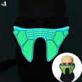 thumbnail image 3 of PULLIMORE Halloween Led Mask Sound Activated Scary Mask For Halloween Cosplay Costume Party (Blue + Green）, 3 of 9