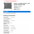 thumbnail image 2 of Radiator - Compatible with 2014 - 2015 Mercedes-Benz ML63 AMG, 2 of 2