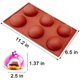 thumbnail image 3 of Molde de silicona redondo grande de media bola con 6 cavidades JAMW Sencillez, 3 of 5