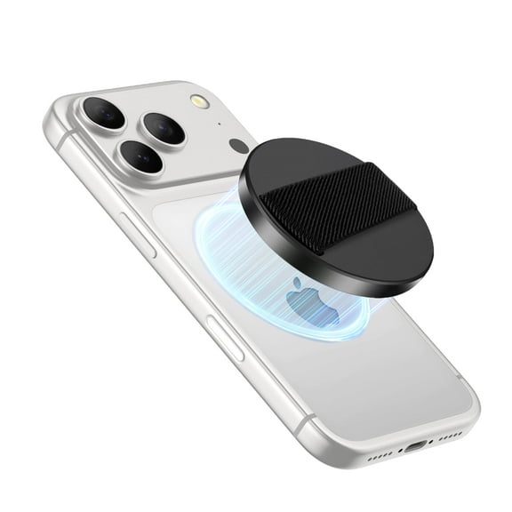 Suritch Magnetic Phone Grip Loop, Detachable Magnet Cell Phone Finger Strap for iPhone 17 16 15 14 13 12 Series, Black