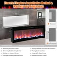 thumbnail image 2 of 2025 New Electric Fireplace Heater, 60inch Smart Electric Fireplace, Wall Mount or in-Wall Recessed Fireplace Insert, Adjustable Flame Colors Speed, 2 of 8