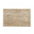 thumbnail image 1 of Microfiber Bath Rugs Chenille Floor Mat Ultra Soft Washable Bathroom Dry Fast Water Absorbent Bedroom Area Rugs Kitchen Rugs Non Skid Dry Fast Machine Washable(Beige,15.7"x23.6"), 1 of 1