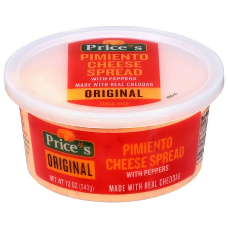 Price*s® Original Pimiento Cheese Spread with Peppers, 12 oz Tub, Refrigerated