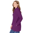 thumbnail image 3 of Woman Within Plus Size Zip Front Shaker Cardigan Sweater, 3 of 6