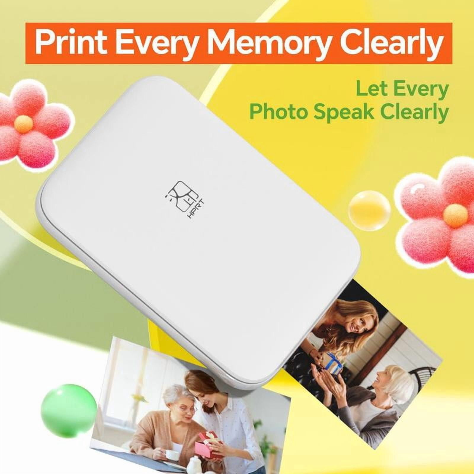 HPRT Wireless Portable Color Photo Printer for Smartphone, Pocket-Size, Zink 2x3 inch, Peel-Back Photos, Bluetooth, Compatible with iOS and Android Devices
