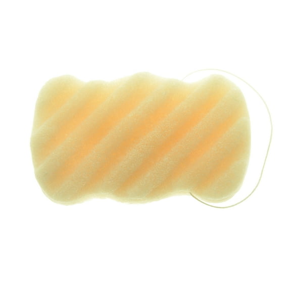 EeaseCA Éponge de Konjac en Forme de Vague, Éponge Exfoliante pour le Corps et le Visage, Éponge Nettoyante pour Femmes et Hommes (Beige)