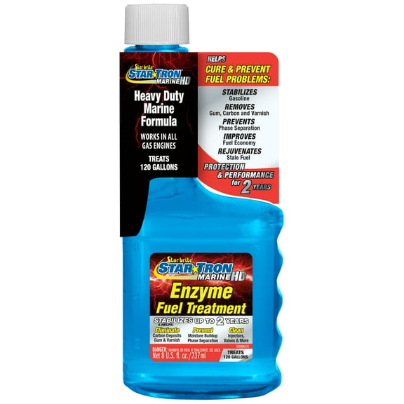 Star Tron Enzyme Fuel Treatment - Marine Heavy Duty Formula - Stabilizes Fuel, Eliminates Gum & Carbon Deposits, Improves Fuel Economy - Treats 240 Gallons