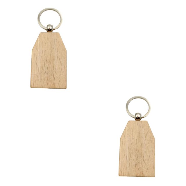 Llavero de madera Wosthever en blanco 2piezas Type 3