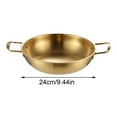 thumbnail image 3 of Stainless Steel Single Person Small Hotpot, 24Cm Double Ear Flat Bottomed Dry Pot For Household Seafood Soup Cooking, Suitable For Induction Cookers Gas Stoves, 3 of 7