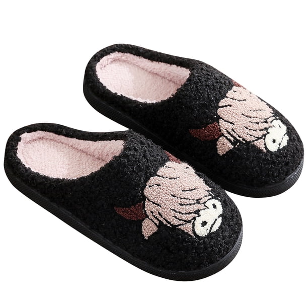 FLhrweasw Invierno para mujer y hombre antideslizantes acogedoras vaca (40-41 (tamaño ajuste 39-40 pies))