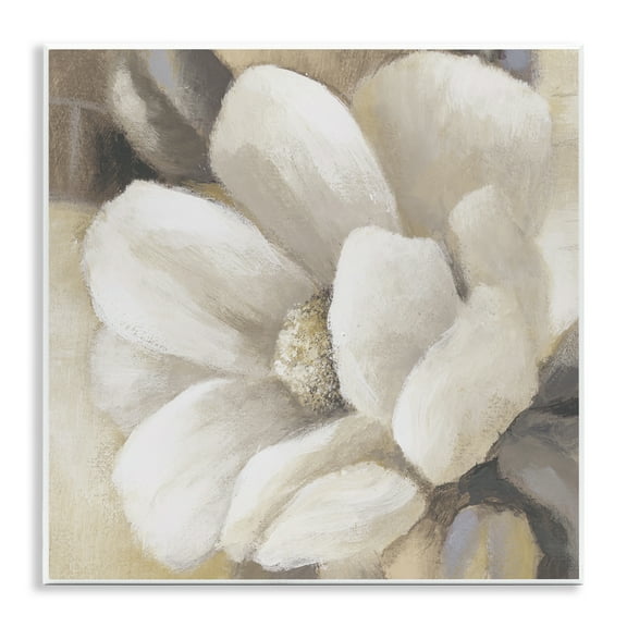 Stupell Industries Magnolia Flower Petals Plants & Flowers Painting Unframed Art Print Wall Art, 12 x 12