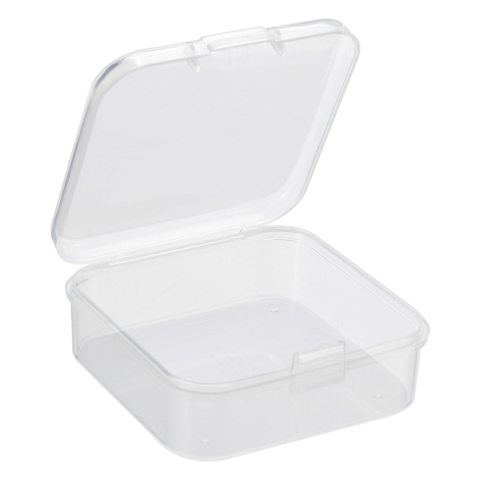 Uxcell 55x20mm Plastic Square Clear Storage Container Box with Lid, 12