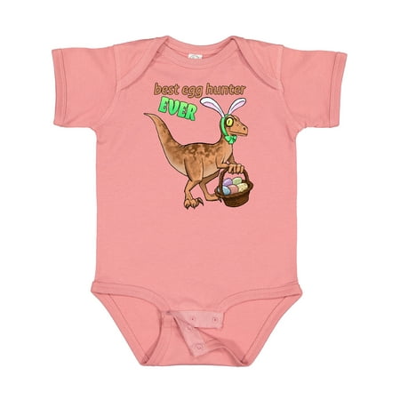 

Inktastic Best Egg Hunter Ever Easter Dinosaur Gift Baby Boy or Baby Girl Bodysuit