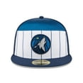 thumbnail image 2 of Men's New Era  White/Navy Minnesota Timberwolves 2025 NBA Tip Off Split Panel 59FIFTY Fitted Hat, 2 of 5