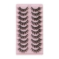 thumbnail image 1 of Pestañas postizas 3D con volumen, estilo anime, de visón, finas y puntiagudas, aspecto natural, para cosplay coreano, japonés y asiático, 7 pares, 1 of 8