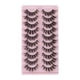 thumbnail image 1 of Pestañas pestañas postizas de aspecto natural pestañas anime Mink Wispy Spiky 3D volumen pestañas Pack coreano japonés asiático Cosplay pestañas parecen individuales Cluster, 1 of 8