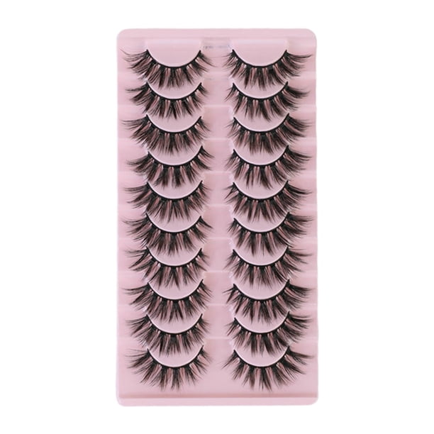 Pestañas pestañas postizas de aspecto natural pestañas anime Mink Wispy Spiky 3D volumen pestañas Pack coreano japonés asiático Cosplay pestañas parecen individuales Cluster