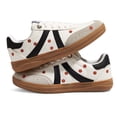 thumbnail image 3 of LUCKY STEP Fashion Floral Embroidery Retro Sneakers Casual Walking Shoes,White/Black,Womens, 3 of 6
